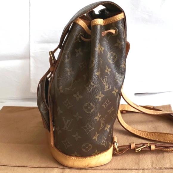 Authentic LOUIS VUITTON LV Monogram Canvas Montsouris Backpack good cond… - Picture 7 of 17